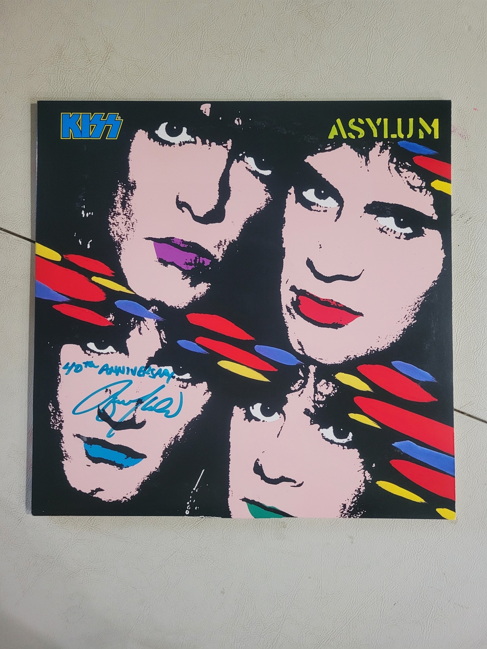 Kiss Signed Asylum 2014 Vinyl Lp By Bruce Kulick